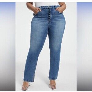 Good American Classic Blue Straight Leg Jeans